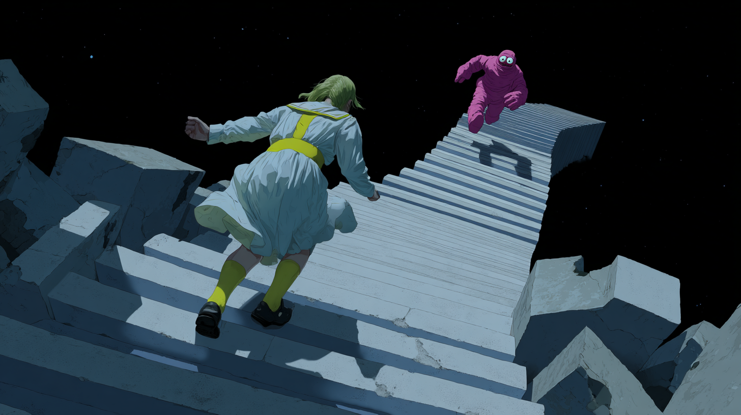 igpis_Penrose_stairs_impossible_geometry_MTV_90s_cartoon_illu_af74e385-2c7b-467c-8ea6-38e19dae8900_2